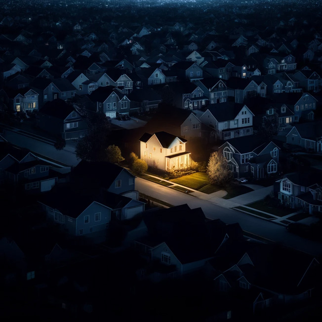 Illuminated commercial building representing the long-term benefits of solar energy for businesses